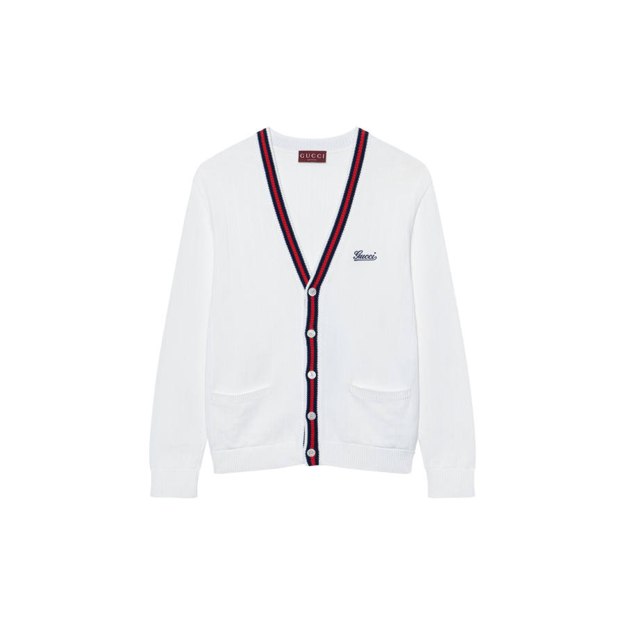 Gucci logo-embroidered cardigan