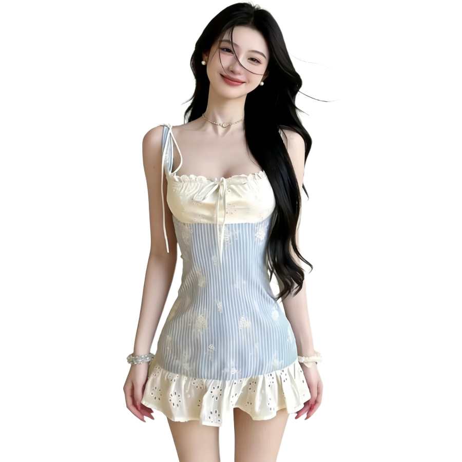 JBBCN Slip Dresses Women's Image Color Boat Neck Moderate Short