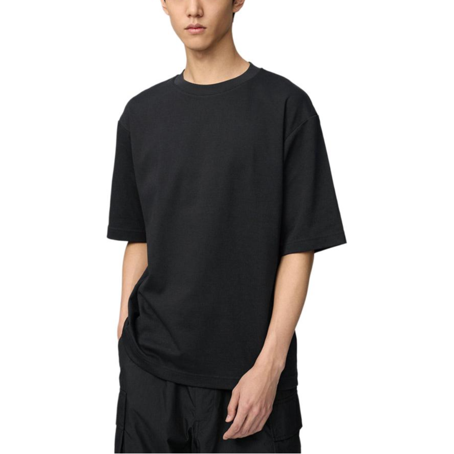 UNIQLO SS26 T Shirts Unisex Black Crew Neck Straight Fit