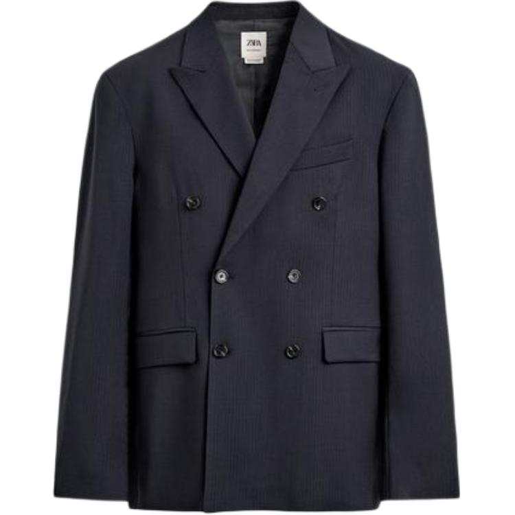 ZARA Business Suits Men's Sea Blue Moderate