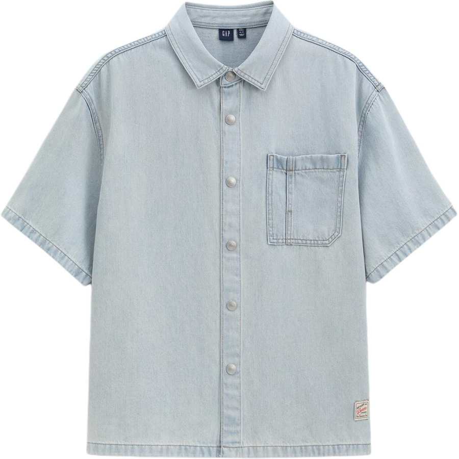 GAP GAP Shirts Men's Light Washed Lapel Moderate