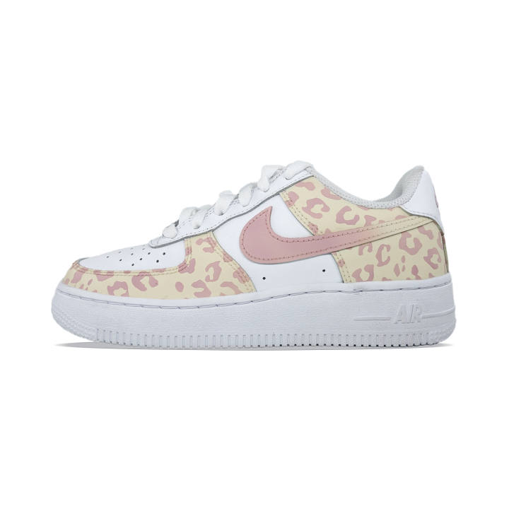 Nike Nike Air Force 1 Low top Skateboard Shoes Women's Pink Leopard