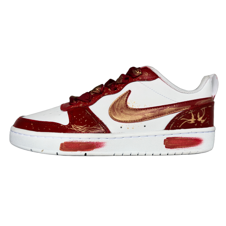 Nike Nike Court Borough Swallow On The Beam Leather Abrasion Resistant Lightweight Cushioning Low top Skateboard Shoes
