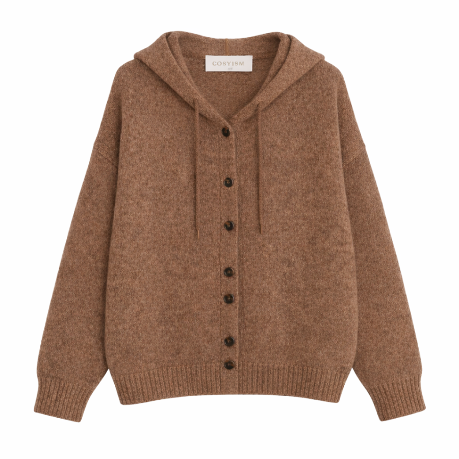 Cosyism Sweaters Women's Hooded Thickened Cardigan
