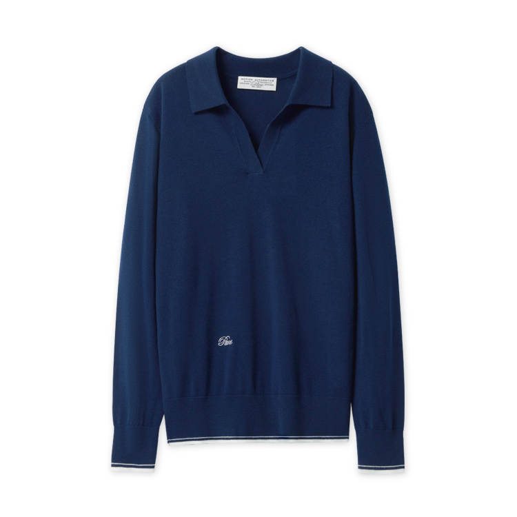 PANE Spring Summer Polo Shirt Women's Navy Blue