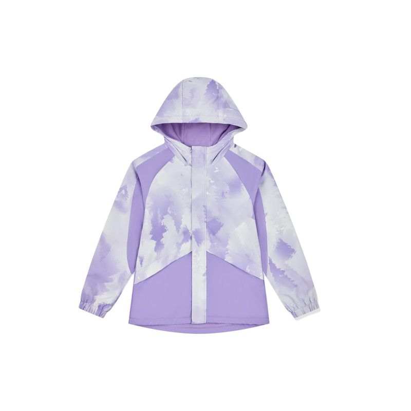 QIAODAN Jacket Thermal Windproof Greaseproof Water Repellent Fleece Lined Loose Fit Woven Sporty Style Long Sleeved