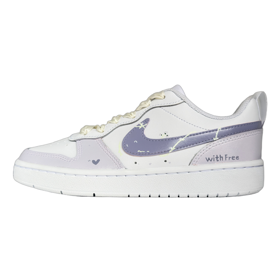 Nike Nike Court Borough Wisteria Leather Abrasion Resistant Lightweight Cushioning Low top Skateboard Shoes