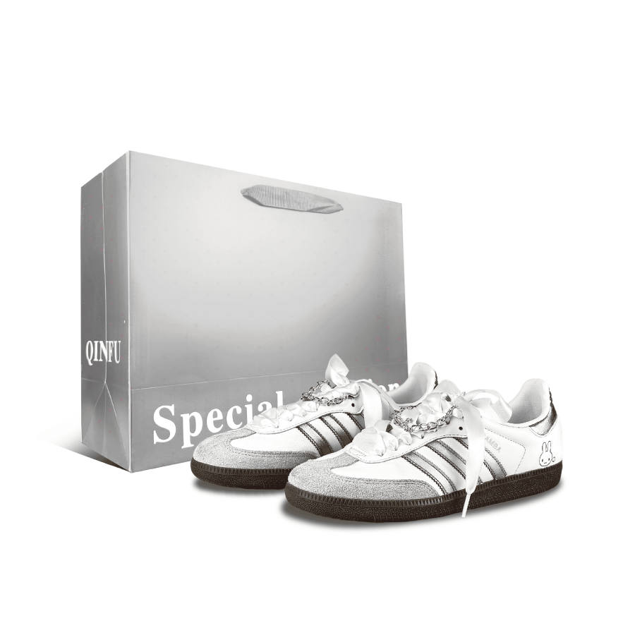 Adidas Originals SAMBA OG Low top German Army Trainers Unisex Silver White