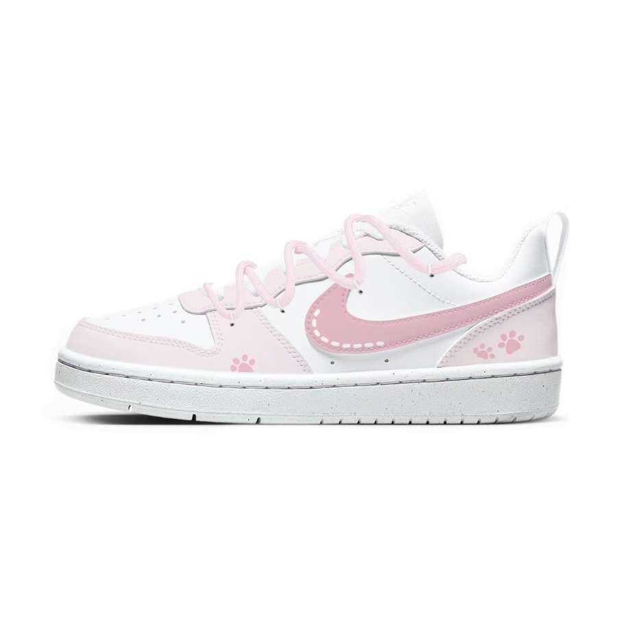 Nike Nike Court Borough Cherry Blossom Jelly Abrasion Resistant Slip Resistant Low top Skateboard Shoes Women's Pink