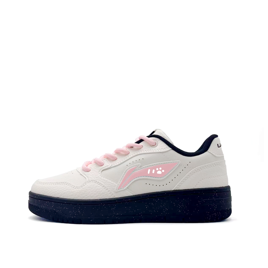 Li-Ning Li Ning Tianji Soft Pink Cute Paws, Cute, Casual Versatile, Campus Style Synthetic Leather
