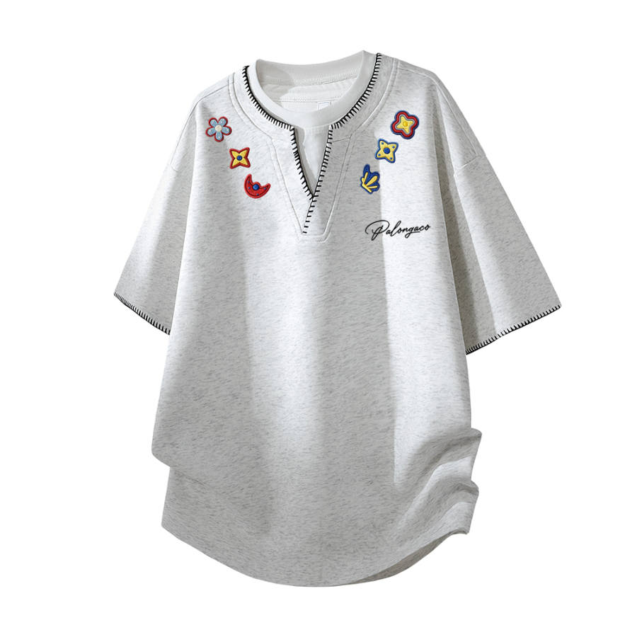 PAL ONGACO T Shirts Unisex Crew Neck Moderate Mock Two Piece