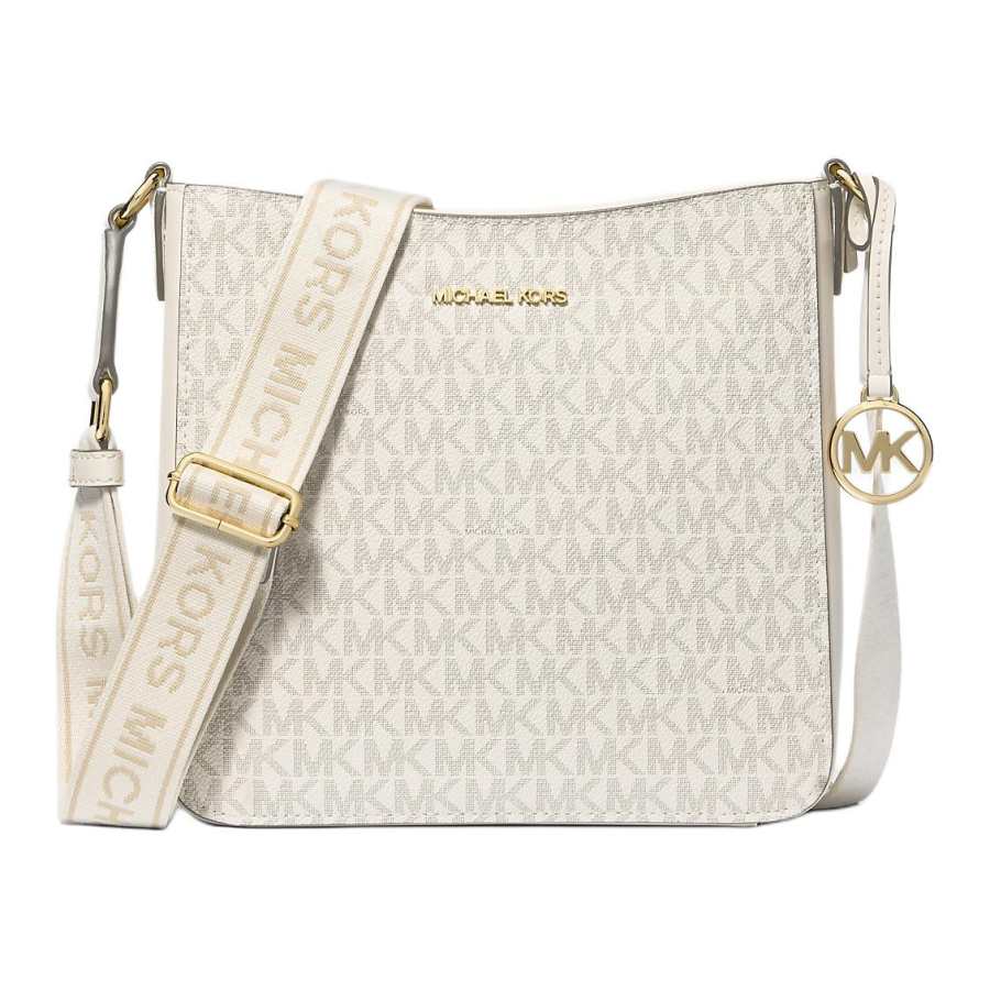 MICHAEL KORS Jet Set Travel Artificial Leather Shoulder Bag, Crossbody Bag Small Women's Milk White