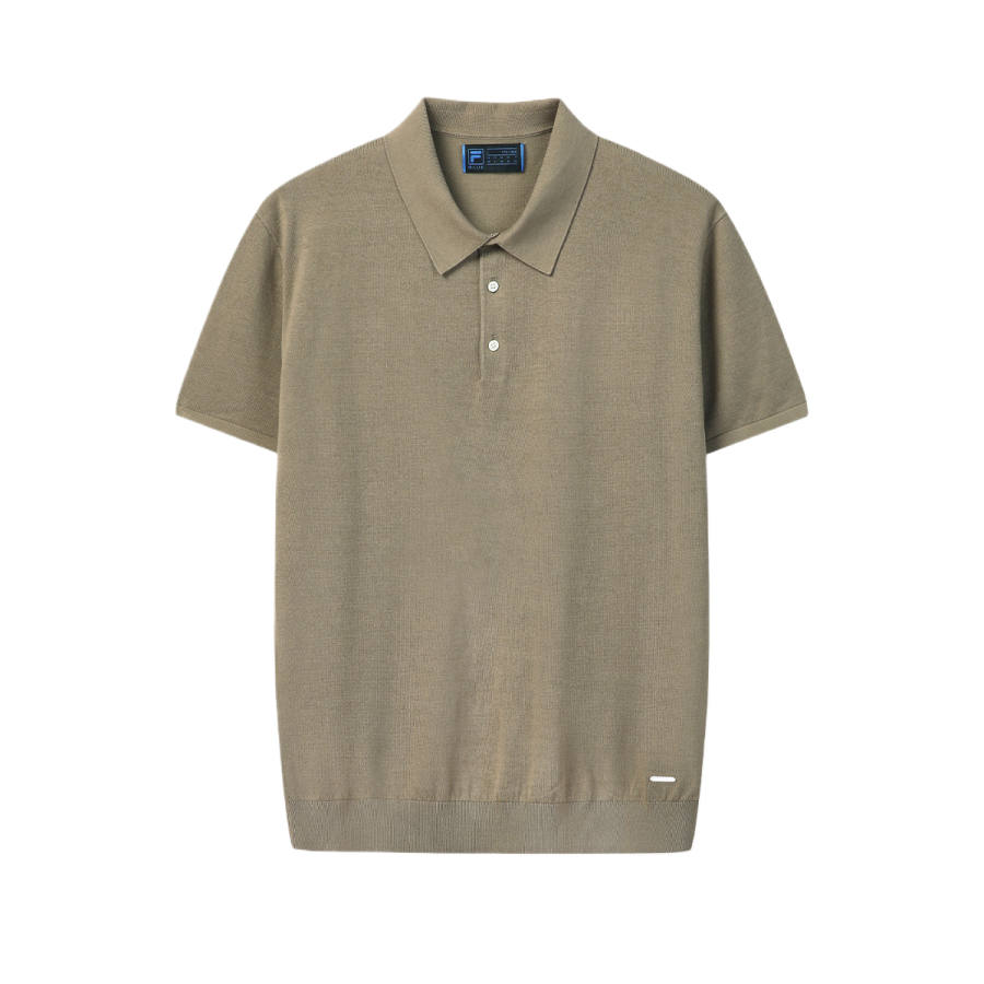 FILA T Shirts Men's Falling Stone Brown Polo Collar Moderate