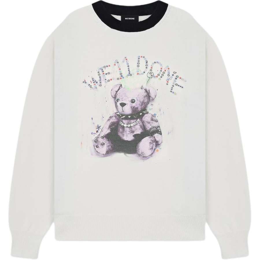 WE11DONE WE11DONE Sweaters Unisex White Crew Neck Moderate