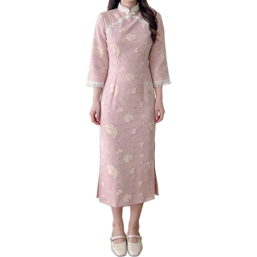 JBBCN Long Sleeved Cheongsam Dress Women's