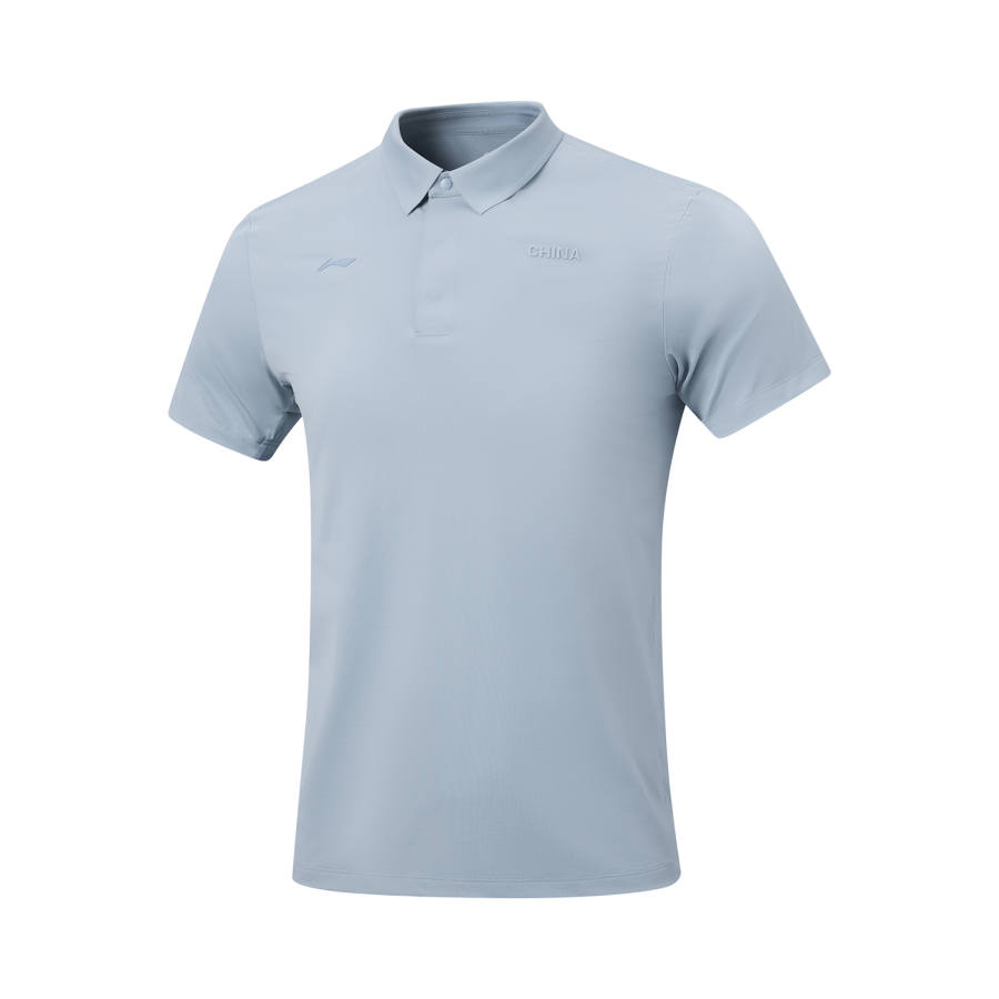 Li-Ning Li Ning Qingmu Polo Shirt Men's Light Gray Blue