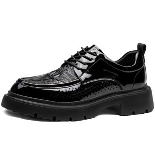 ORP Cow Split Leather Casual Shoes Men's Black