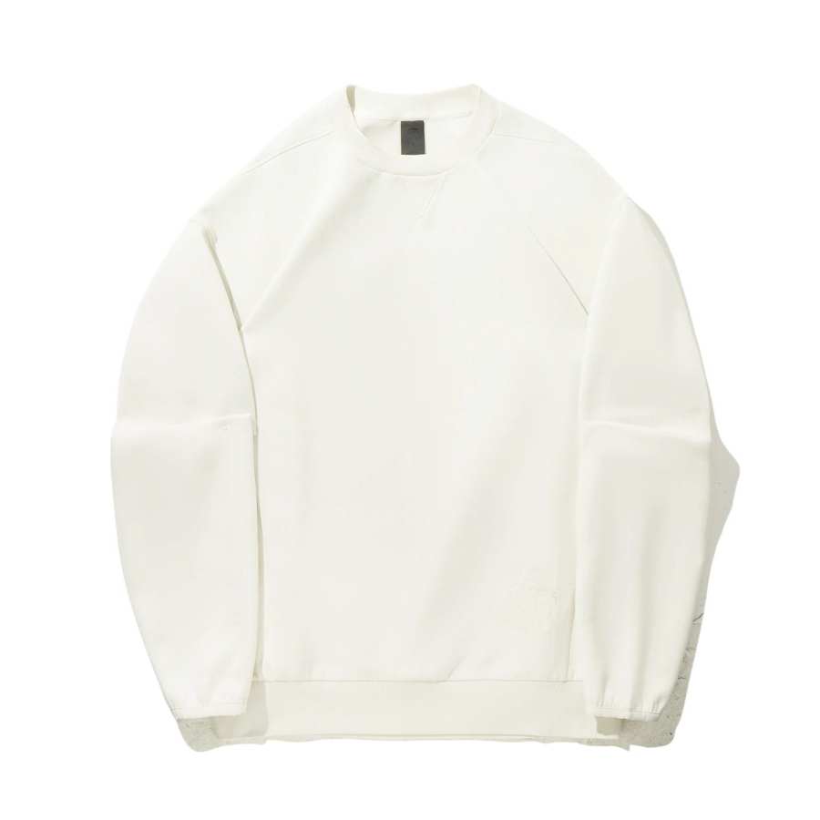 Li-Ning Li Ning Sweatshirts Men's Frost White Crew Neck Moderate Regular