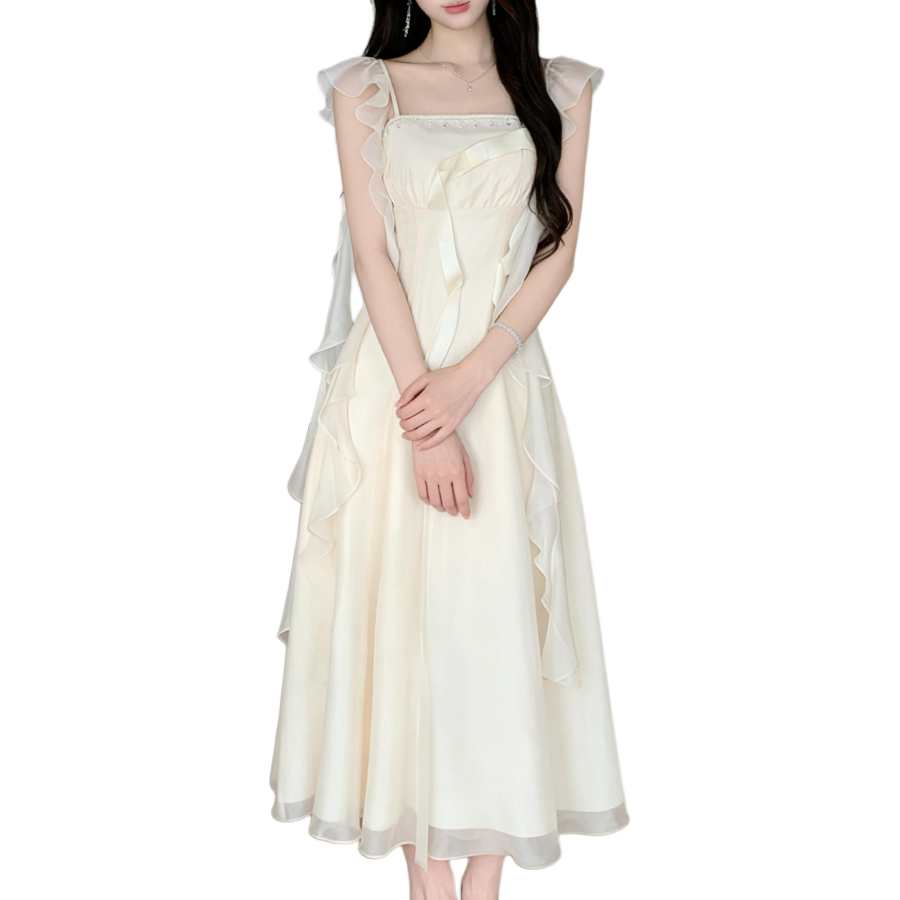 JBBCN JBBCN Slip Dresses Women's Square Collar Thin Long