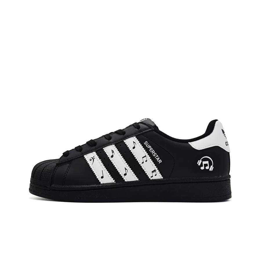 Adidas Originals Adidas Superstar 2 Musical Note Beats Synthetic Leather Abrasion Resistant Slip Resistant Low top Skateboard Shoes