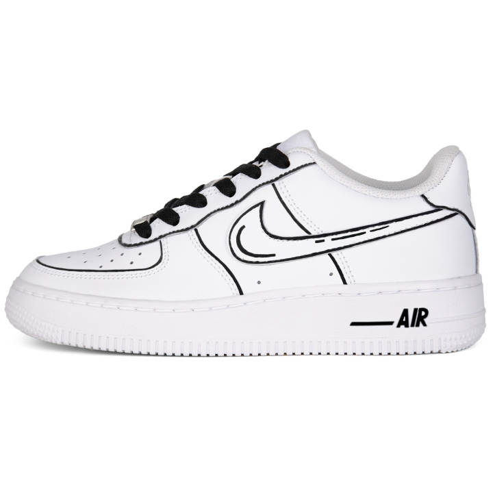 Nike Nike Air Force 1 White Air Force 1, Anime Minimalist Style Abrasion Resistant Low top Skateboard Shoes Unisex