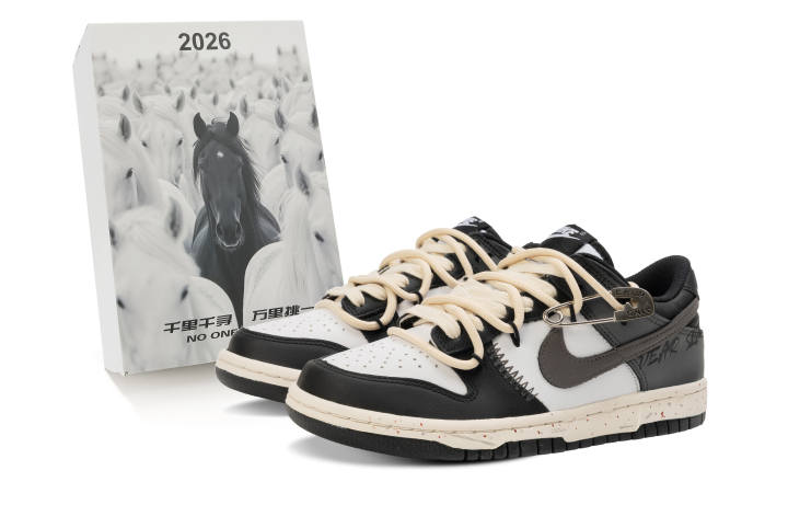 Nike Nike Dunk Slip Resistant Abrasion Resistant Low top Skateboard Shoes Unisex Black Brown