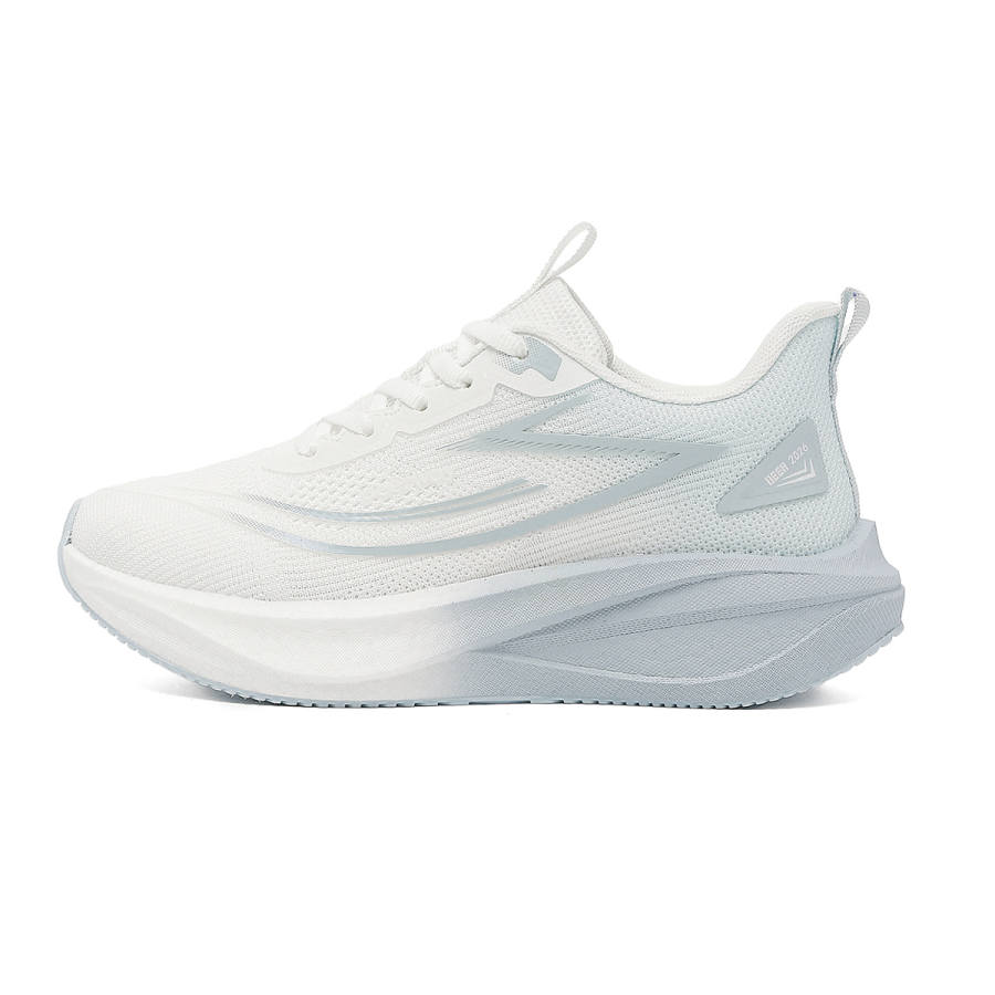 DEERWAY Textile, TPU Breathable Lightweight Height Increasing Low top Running Shoes Women's Blue