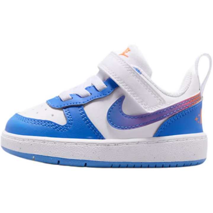 Nike Nike Court Borough Synthetic Leather Low top Toddler Shoes White Blue Infant And Toddler