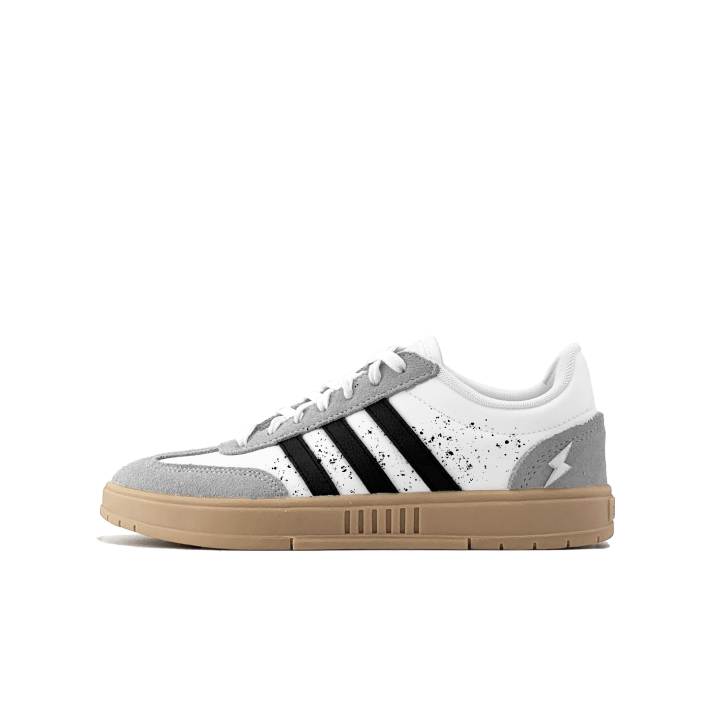 Adidas Adidas GRADAS Cloud Shadow Ink Trace Leather Abrasion Resistant Slip Resistant Low top Skateboard Shoes Unisex