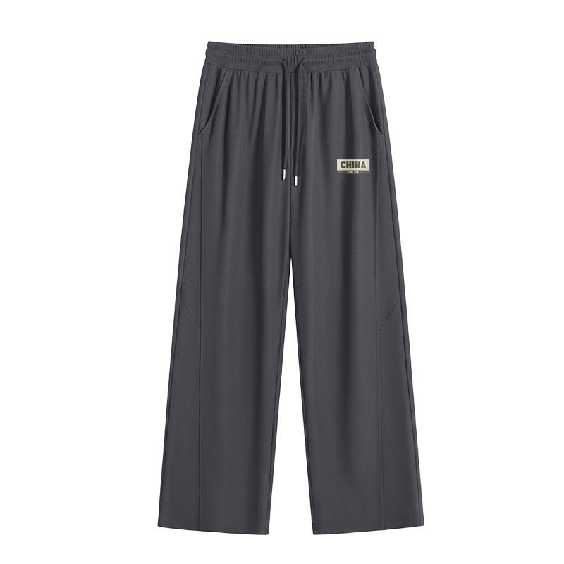 Tonlion Casual Pants Unisex Moderate Straight Fit Pants