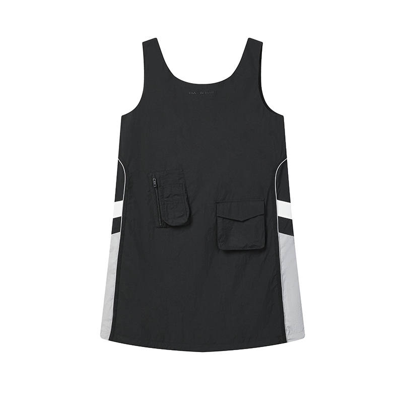 FILA x WE11DON Sleeveless Dress Women's Blue Ink Black