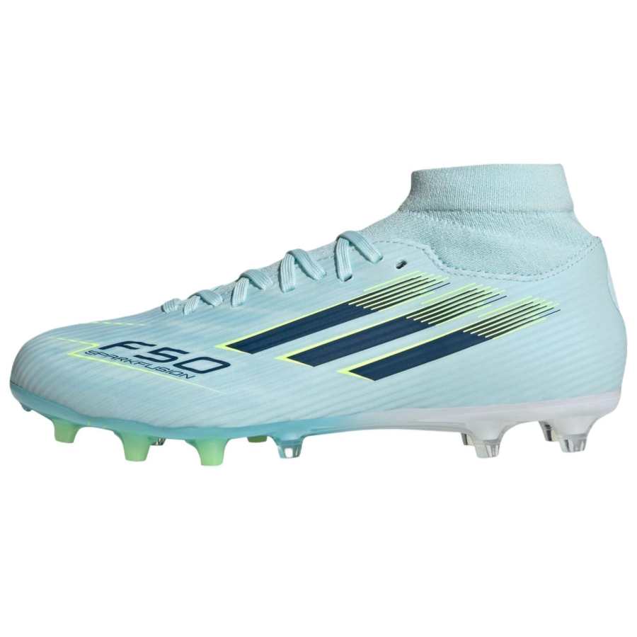 Adidas Adidas Wmns F50 Sparkfusion League Mid Fg Ag 'Almost Blue Dusky Petrol Hi-Res Yellow' Women's