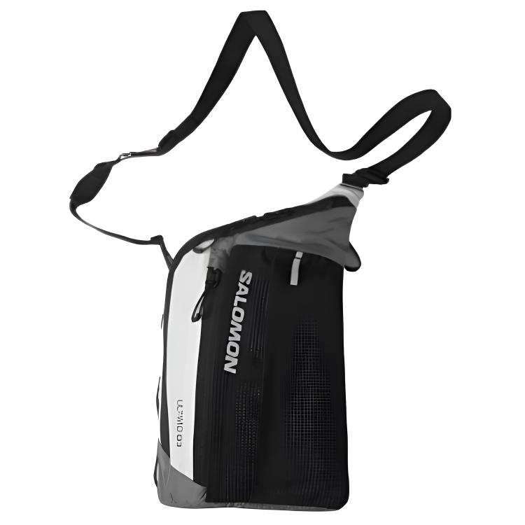 SALOMON Nylon Shoulder Bag, Crossbody Bag Mini Unisex Black