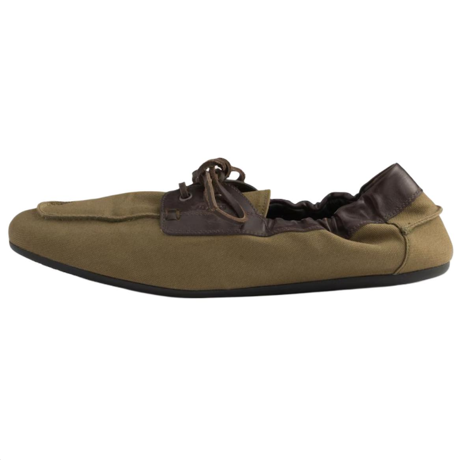 PRADA PRADA Shuffle Casual Leather Shoes Men's Forest Green