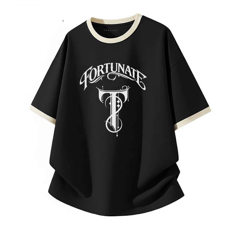 Tonlion T Shirts Unisex Crew Neck Thin Straight Fit
