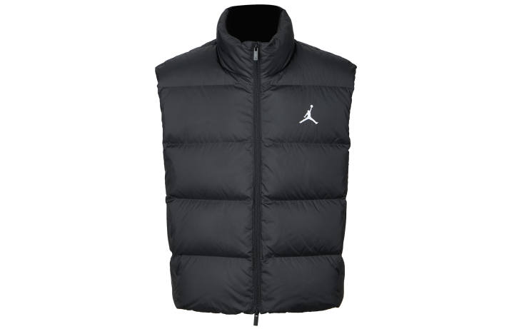 Jordan Jordan Flight Down Vests Men's Black Stand Collar Moderate
