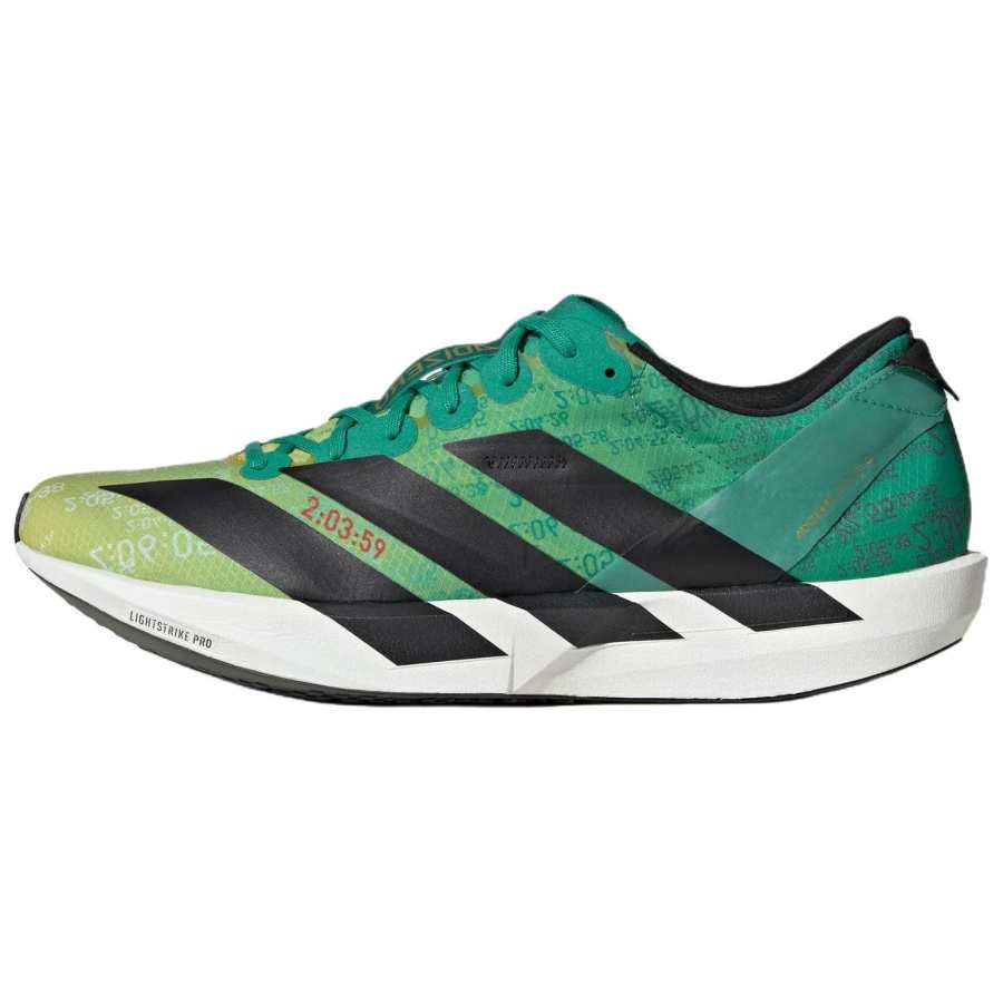 Adidas Adidas Adizero Adios 9 Comfortable Woven Racing Running Shoes Men's Yellow Green