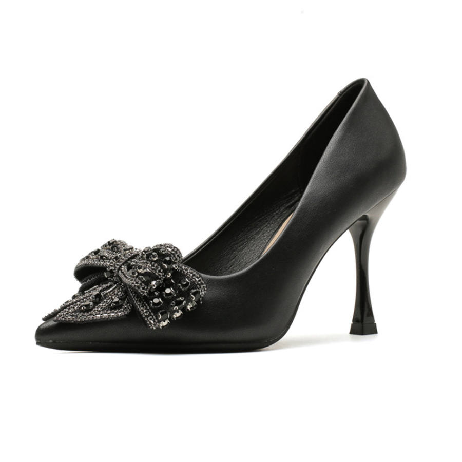Lanza High Heels Women's Black/Apricot/Ecru