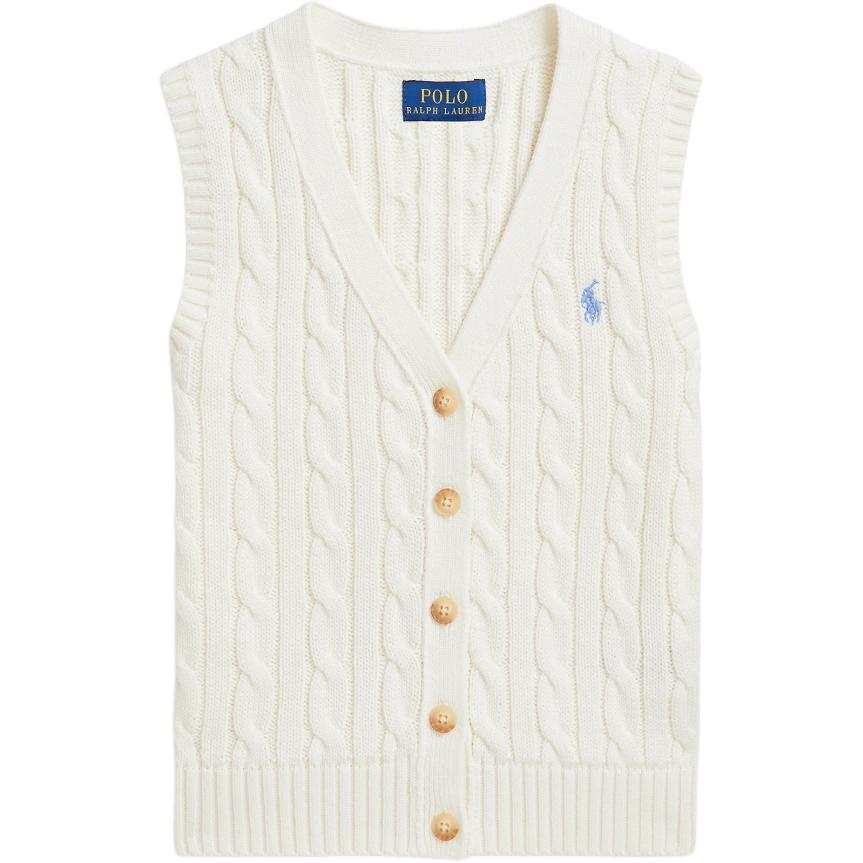 Polo Ralph Lauren Vest SS25 White Children Aged 3 7 Years Old