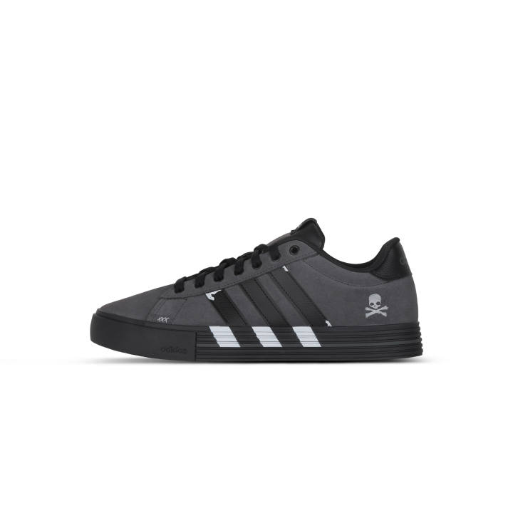 Adidas Adidas Daily Prohibited Access Cushioning Coverage Slip Resistant Low top Skateboard Shoes Unisex Black Gray