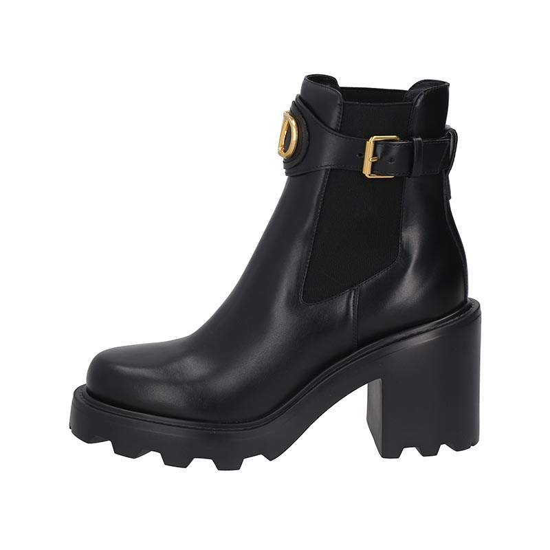 Valentino VLogo Signature Cow Leather 16cm Chelsea Boots 9cm Women's Black