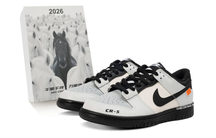 Nike Nike Dunk Abrasion Resistant Slip Resistant Low top Skateboard Shoes Unisex Black Gray