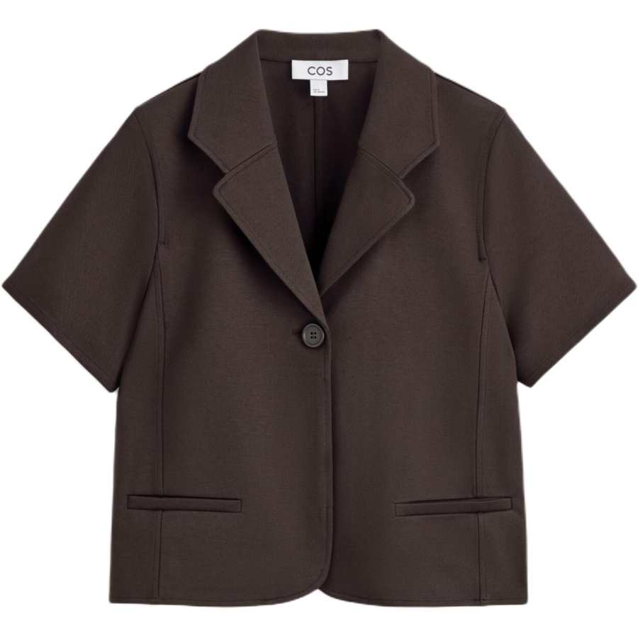 COS Business Suits Women's Dark Brown V Neck Thin