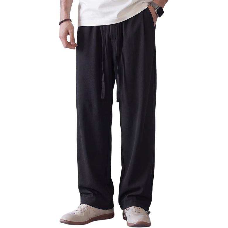 Tonlion Casual Pants Unisex Moderate Straight Fit Pants