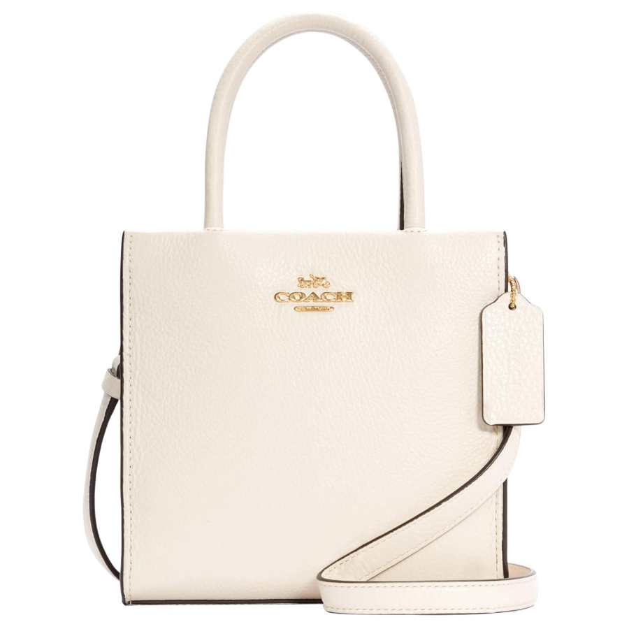 COACH Cally Pebbled Leather Sheet Music Bag, Tote Bag, Shopping Bag, Handbag, Shoulder Bag, Crossbody Bag Mini Women's