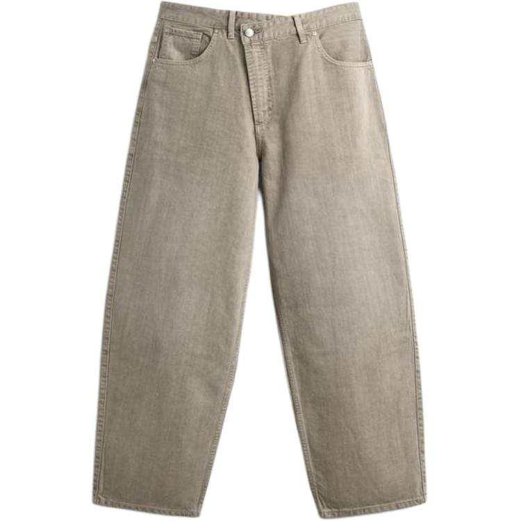 ZARA Casual Pants Unisex Light Gray Moderate Straight Fit Pants