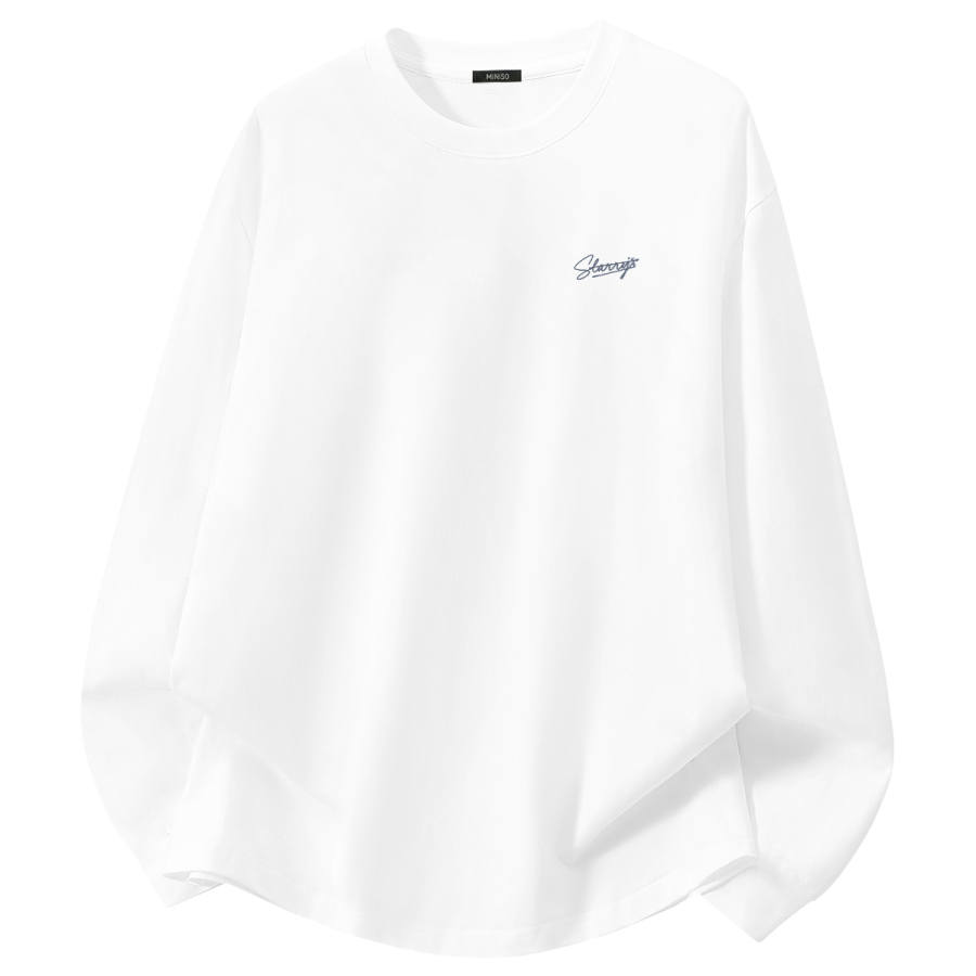 MINISO T Shirts Unisex Crew Neck Moderate Heavyweight