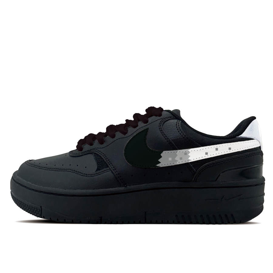 Nike Nike Gamma Force Ink Stain Synthetic Leather Abrasion Resistant Low top Skateboard Shoes Women's Black