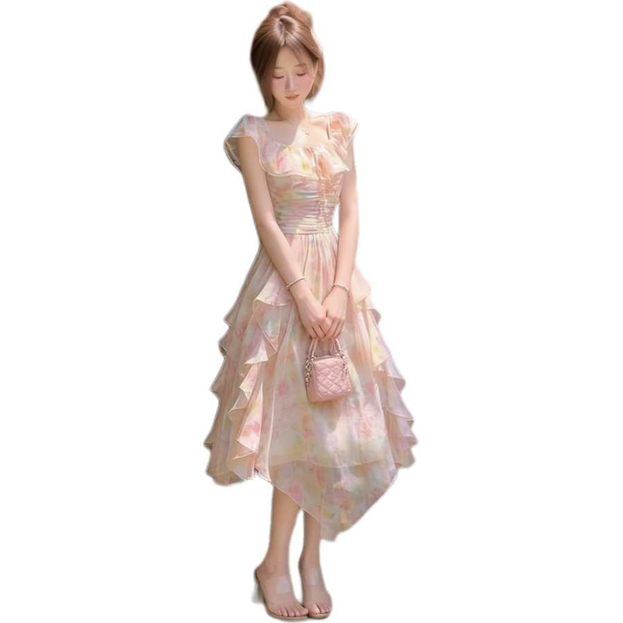 JBBCN Sleeveless Dresses Women's Image Color Square Collar Thin Long