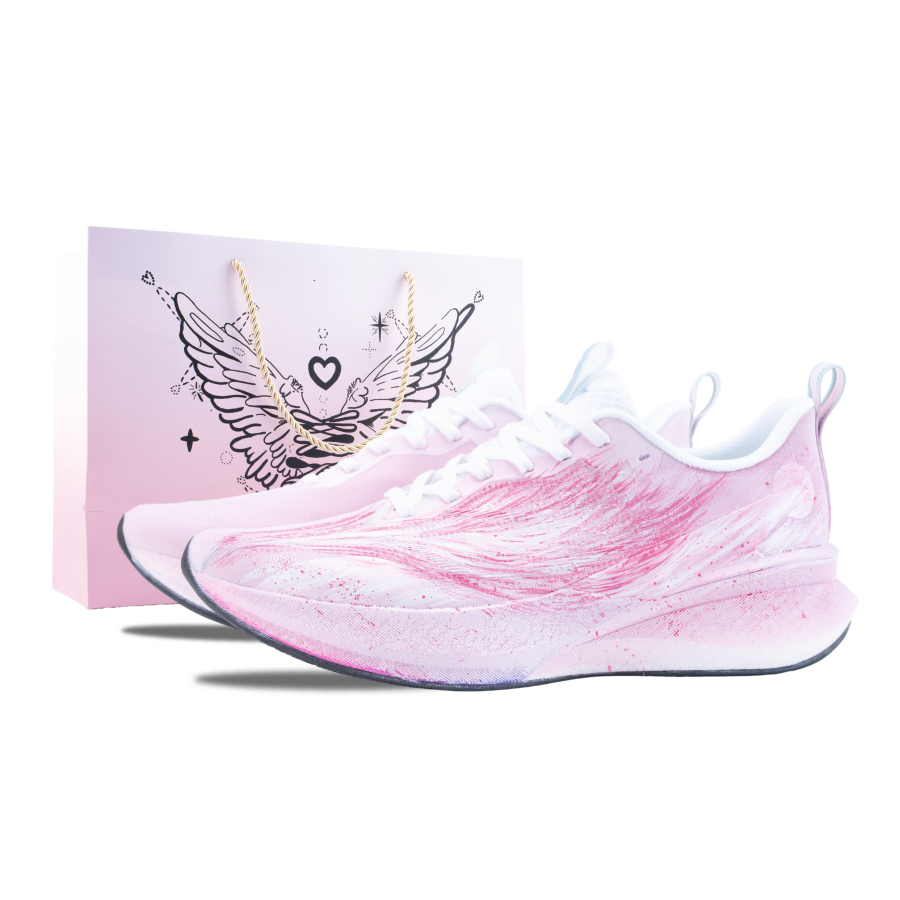 Li-Ning Li Ning Red Hare 8PRO Cushioning Abrasion Resistant Slip Resistant Running Shoes Unisex White Pink